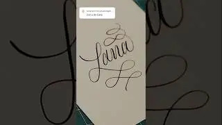 Fun and swirly way to write Lana in cursive 💿🫶 #calligraphy #art #handwriting #drawing #xuhuong #diy