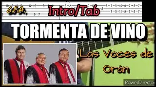 G.F.A. TORMENTA DE VINO -LAS VOCES DE ORÁN- INTRO/TABLATURA #folclore #acordes
