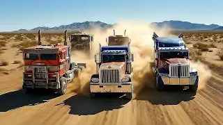 Transformers Movie Voyager Class Optimus Prime 5 Vehicle Car Robot Toys