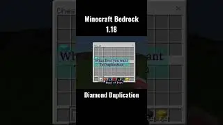 Minecraft Bedrock 1.18. Diamond Duplication. Using this Glitch Duplicate any item.#minecraft#gaming