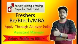 SPMCIL Recruitment 2020 || Asst. Manager ||Freshers||Btech/Mba/Msc/Law| Latest Job Update ||edugrown