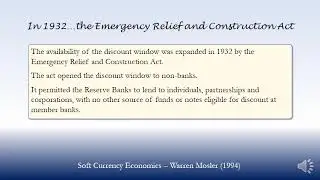In 1932&hellip;the Emergency Relief and Construction Act (1994)