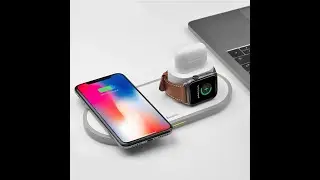 Беспроводная зарядка 3 в 1. Для смартфона c QI, Apple watch и Airpods.