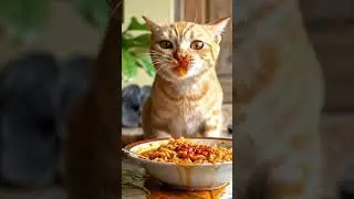 cat eating spicy noodle#cat #eating #spicy #noodles