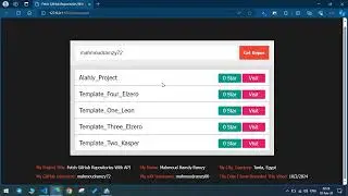 Fetch GitHub Repositories With API By Mahmoud Hamdy Ramzy