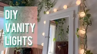 DIY Hollywood vanity lights without an electrician! Genius!