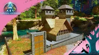 Ark: Survival Ascended | Medieval Village Begins! First, The Manor House! (Speed Build)
