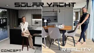 LUXURY INTERIOR DESIGN: Walkthrough SolarYacht 90 | ROOMTOUR Boat Tour #floatinghome #Houseboatyacht