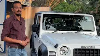 mahindra thar fender repaired with 100% colour matching