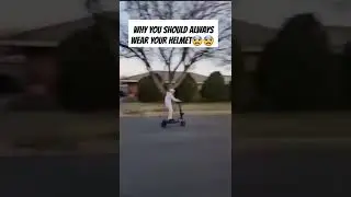 Why you should wear a Helmet ⛑️ 🪖 😨 #scooter #electricscooter #escooter #crazy #crash #carcrash #wow