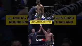 🇮🇳 Fighter Prashant Jha with a KO win in his Muay Thai fight in Thailand #MuayThai