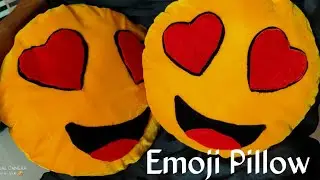 DIY Emoji Pillow 😍 Emoji Pillow Making At Home | Pillow Cutting And Sewing 😍
