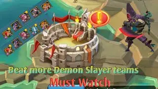 Lords mobile Colosseum best f2p team to beat rose knight with demon Slayer teams