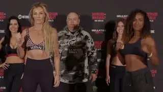 Leah McCourt vs. Dayana Silva - Weigh-in Face-Off - (Bellator 285: Henderson vs. Queally) - /r/WMMA