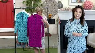 AmberNoon II by Dr. Erum Ilyas Half-Zip Swim Cover-Up Dress w/ Ruched Hem on QVC