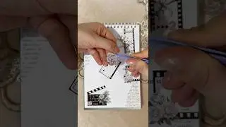 Journal with me | Black Movie theme 🎬 #shorts #filmtheme #movietheme #scrapbooking #blackmovietheme