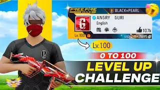 Pushing 100 Level in 4 Hour  - CROSSBONES GAMING | 0 to 100 level challenge in free fire |