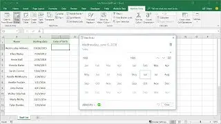 How to use Date Picker in Excel