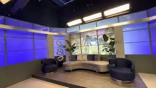 CML Studios Miami: Talk Show Set in Television Broadcast Studio