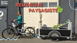 Remorque v&eacute;lo paysagiste avec rampe