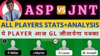 ASP VS JNT | ASP VS JNT DREAM11 TEAM PREDICTION | ABCA T10 SPLASH #dream11prediction #dream11 #t10