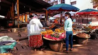 Vegetables Market in Vasco Da Gama, Goa - 3D AUDIO | 4K Walking Tour | ASMR Binaural city Sounds