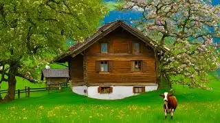 Peaceful Walk In Swiss Village Iseltwald , Switzerland 🇨🇭Swiss Mountain View
