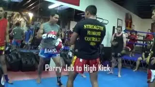 Muay Thai Tip: Parry jab to High Kick