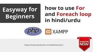 How to use For and Foreach loop in hindi/urdu