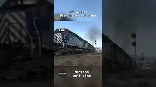 Smoking MRL SD45's in Frenchtown - Montana Rail Link #shorts