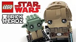 LEGO Star Wars Luke Skywalker & Yoda BrickHeadz review! 2018 set 41627!