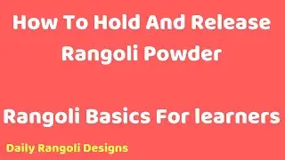 How To Hold And Release Rangoli Powder | How To Draw Rangoli Basics For Beginners & learners #1918