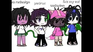 Personagem gordinhos (eu:🎗🧩 🖌️)  (cadu:🦊🧡💛) (pedrux:🌒👄👁, 👨💜) (fixz:🌈👀?) 