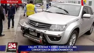 Conductores se estacionan en zonas prohibidas y se adueñan de la vía pública