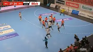 Spiel-Zusammenfassung: BSV Bern vs. Pfadi Winterthur 38:32 (17:18) vom 10. September 2025.