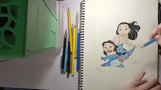 Portrait Timelapse of Lilo & Stitch