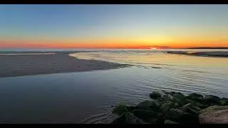 Hardings Beach Sunset at Chatham, Cape Cod Stock Footage