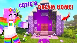 Building CUTIE Her DREAM MINECRAFT Mansion !! (Roblox)
