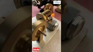 Antique Hand Started Stirling Engine Model #motor #shorts #viral #machine #lifehack #perpetualmotion