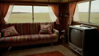 Rainfall on Roof: Thunderstorm in Retro 1970s Trailer | 30-Minute Ambient Relaxation