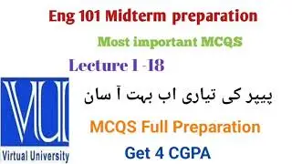 ENG101 MIDTERM PREPARATION 2024 || 150+ IMPORTANT MCQ’S || #ENG101 REPEATED MCQ’S FOR MIDTERM 2024