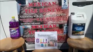 Mexican Tile Cleaning Sarasota Call 941-926-7444 Mexican Tile Renew cleaning & sealing Saltillo tile