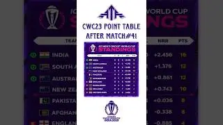 CWC23 POINT TABLE AFTER MATCH#41 #iccworldcup2023 #cricket #cricketnews