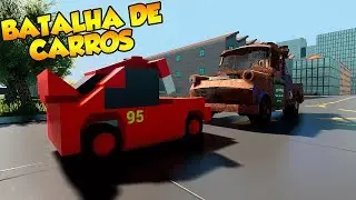 BATALHA DE CARROS, MATE VS MCQUEEN! Brick Rigs