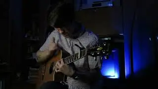Acoustic math rock or maybe emo or an anime opening riff in EABEBE