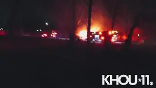 Raw video: House fire on Maybell Street in Acres Homes