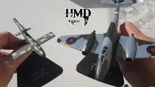 British Gloster Meteor and German  V-1 rocket World War 2 Diecast twin pack. Oxford 1/72
