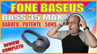 FONE BASEUS BASS 35 MAX. PERFEITO BARATO E MUITO DURAV&Eacute;L COM GRAVES A TODO MOMENTO! Geek481