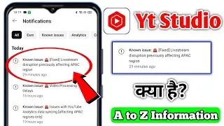 Known issue:[Fixed] Livestream disruption previously affecting APAC region kya hai yt studio 
