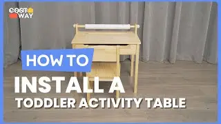 How to Install the Toddler Activity Table and Chair Set with Paper Roll Holder | HY10111 #costway